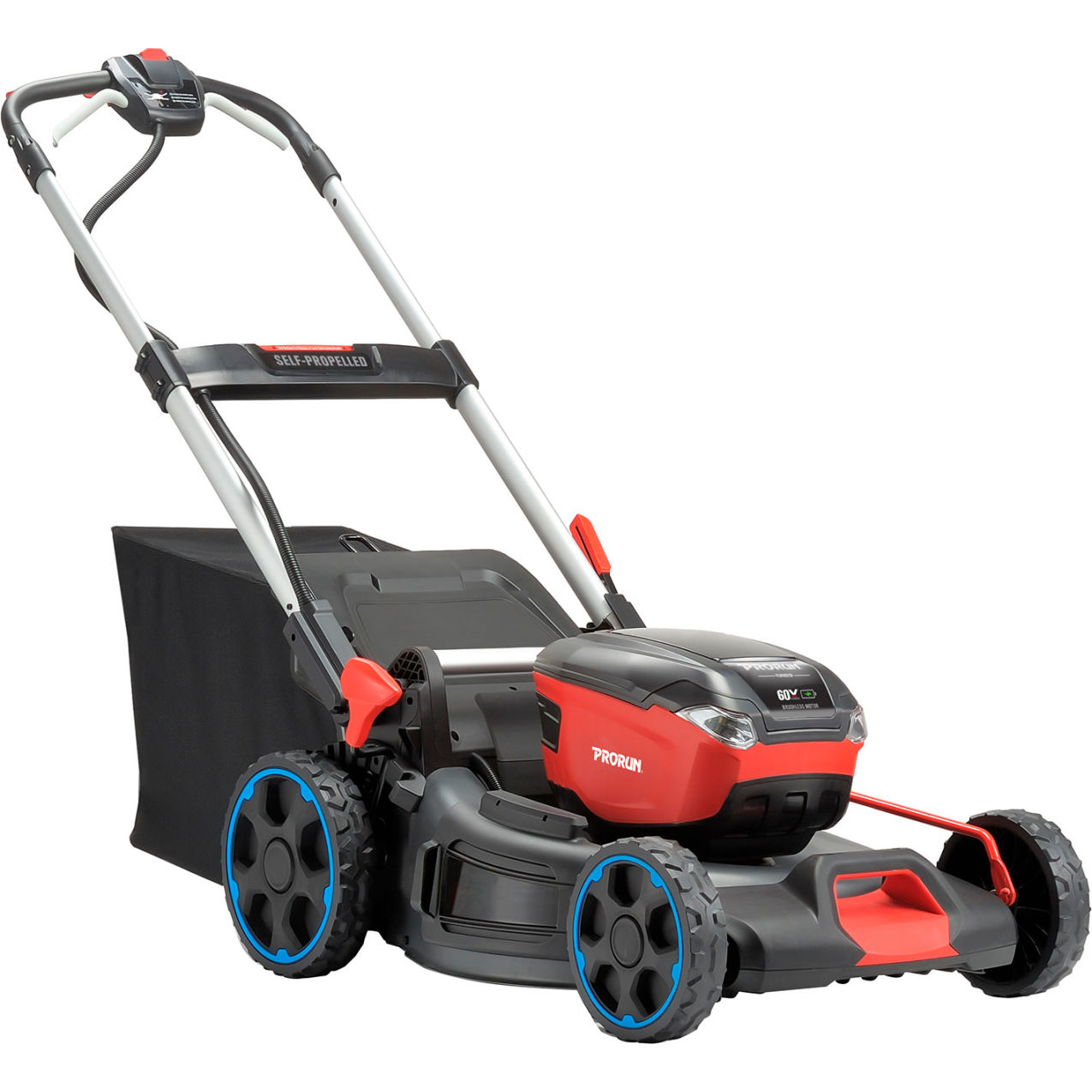 21" Self-Propelled Push Lawn Mower w/ 5 Ah Battery & Charger, 60V