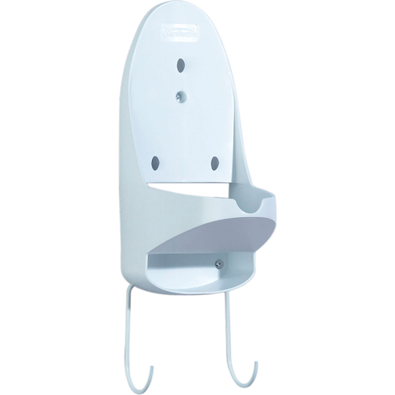 Iron Organizer with Ironing Board Hook & Mounting Hardware, White