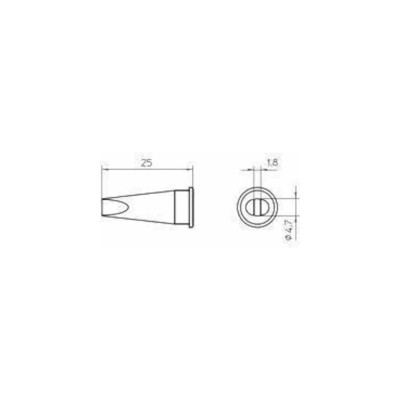 Soldering Tip, 4.7mm x 1.8 mm