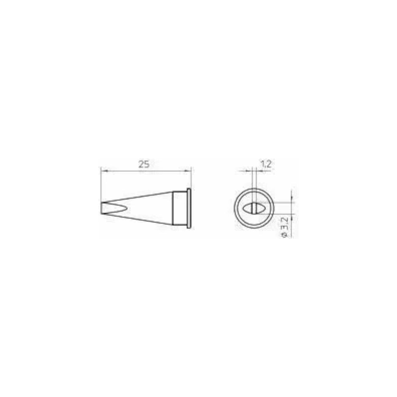 Soldering Tip, 6.7mm x 1.8 mm