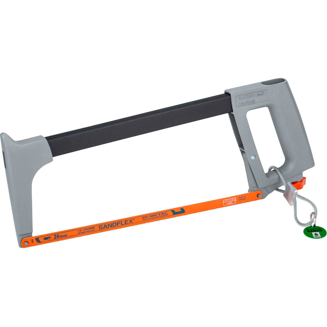 Hacksaw Frame, 12" Blade Length, Gray Handle