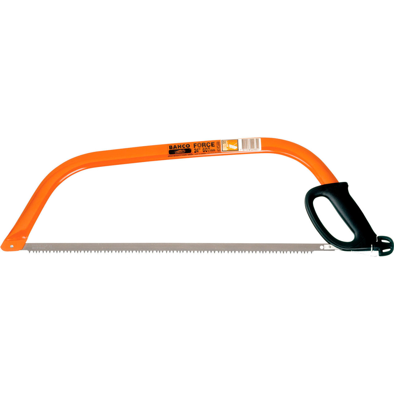 Ergonomic Bowsaw for Green Wood, 24" Blade Length, Orange Handle