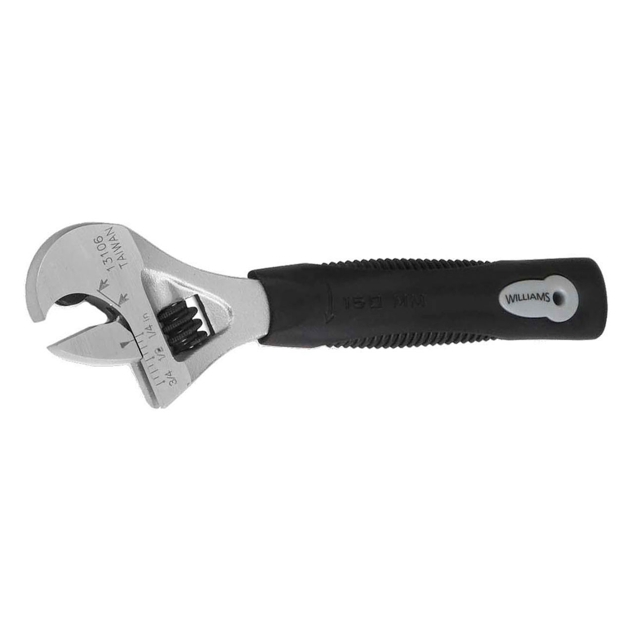 Ratcheting Adjustable Wrench with Chrome, 6" Long
