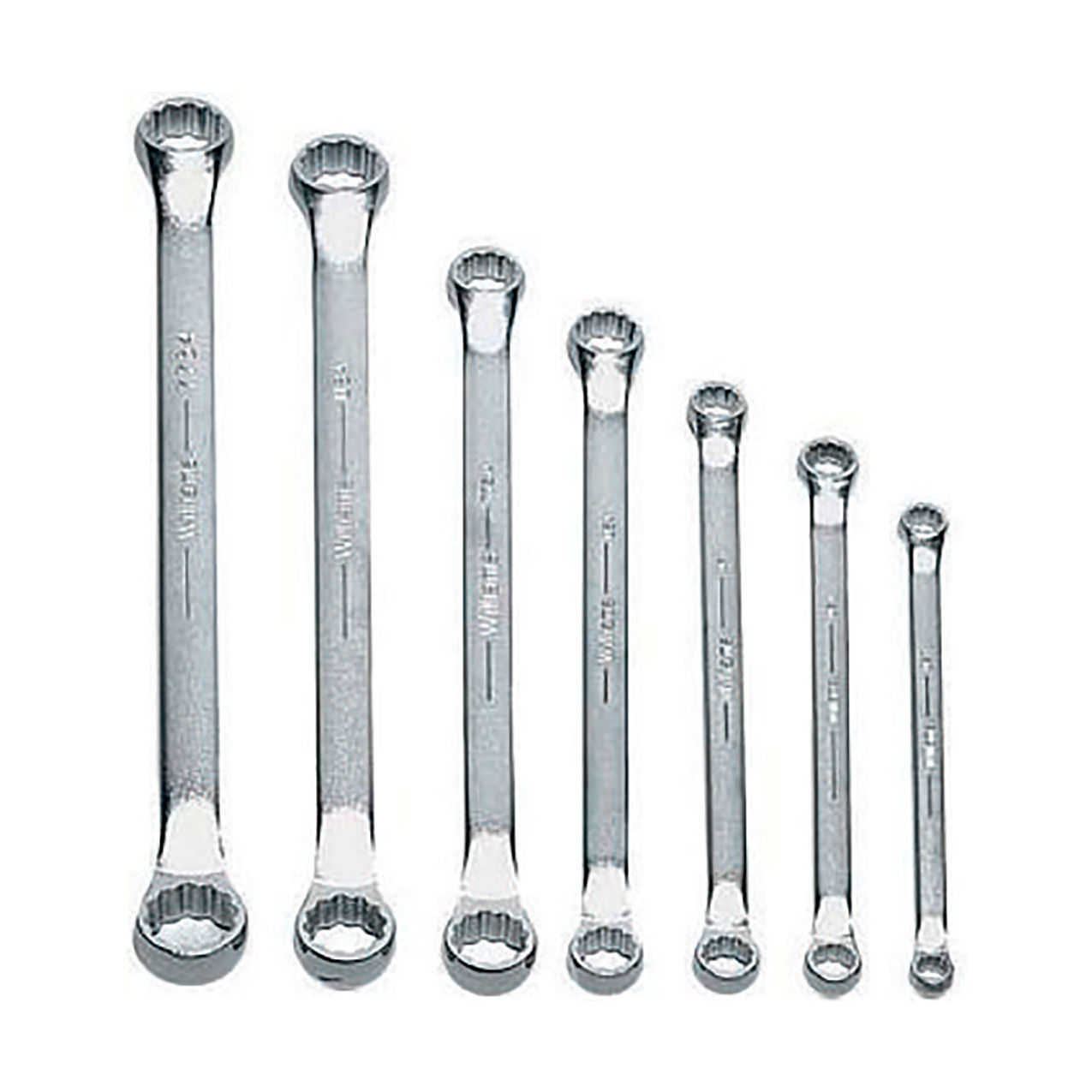 Double Head 10 Degree Offset Box End Wrench Set, 12 Points, 1/4" to 1" Opening