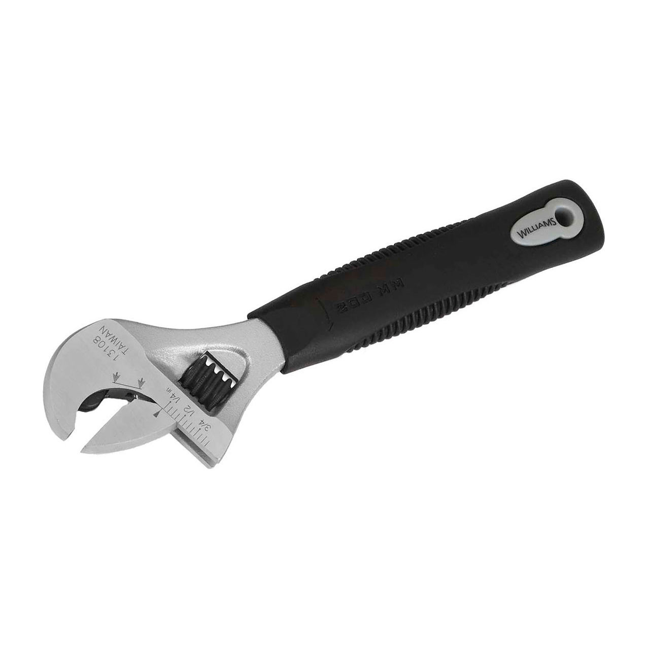 Ratcheting Adjustable Wrench with Chrome, 8" Long