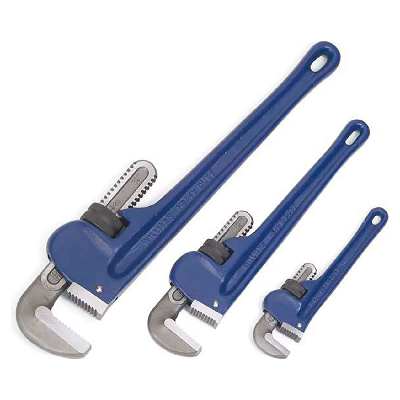 Heavy Duty Cast Iron Pipe Wrenches, 3 Piece Set