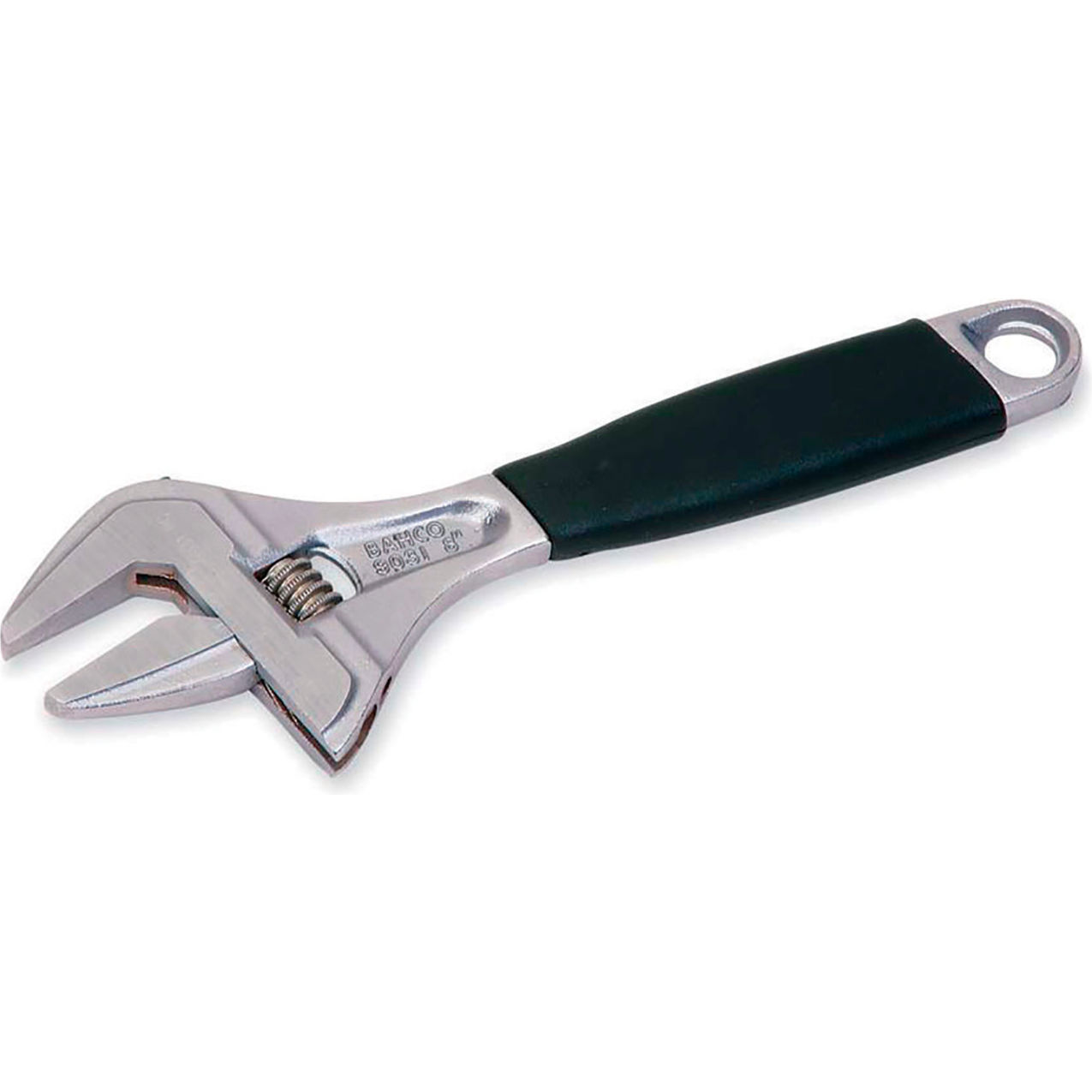 90-S Extra-Wide Adjustable Wrench with Chrome Finish, 8" Long
