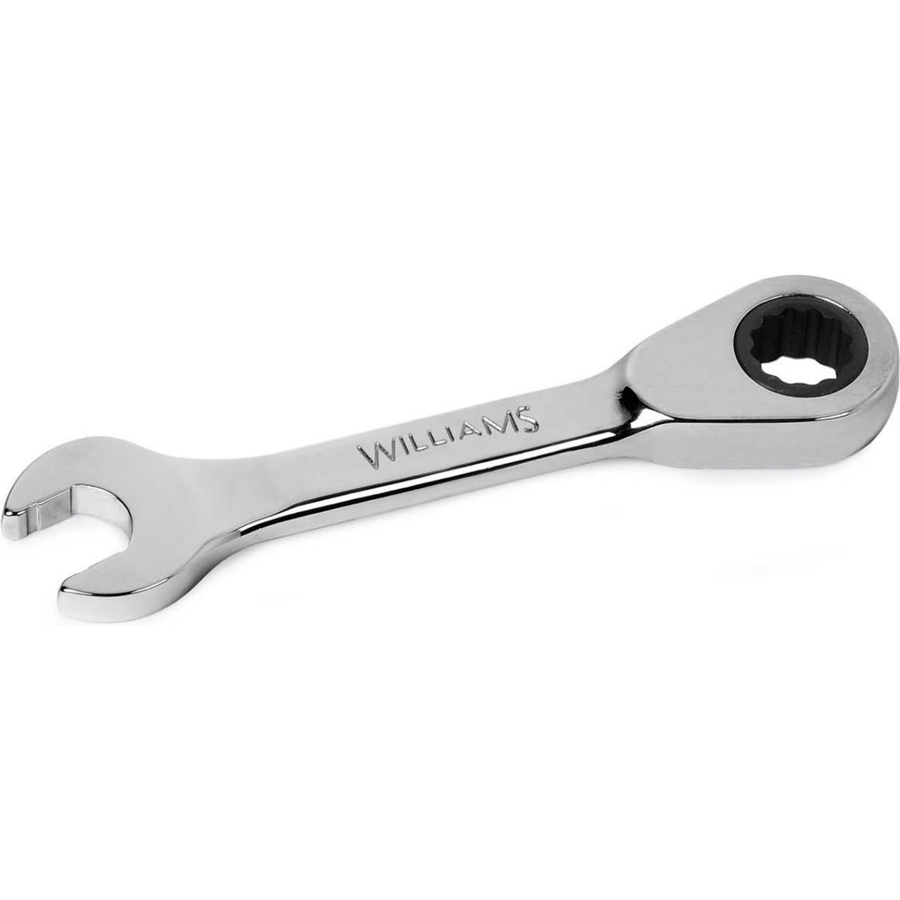 13mm 12-Point Stubby Combination Ratcheting Wrench, Chrome