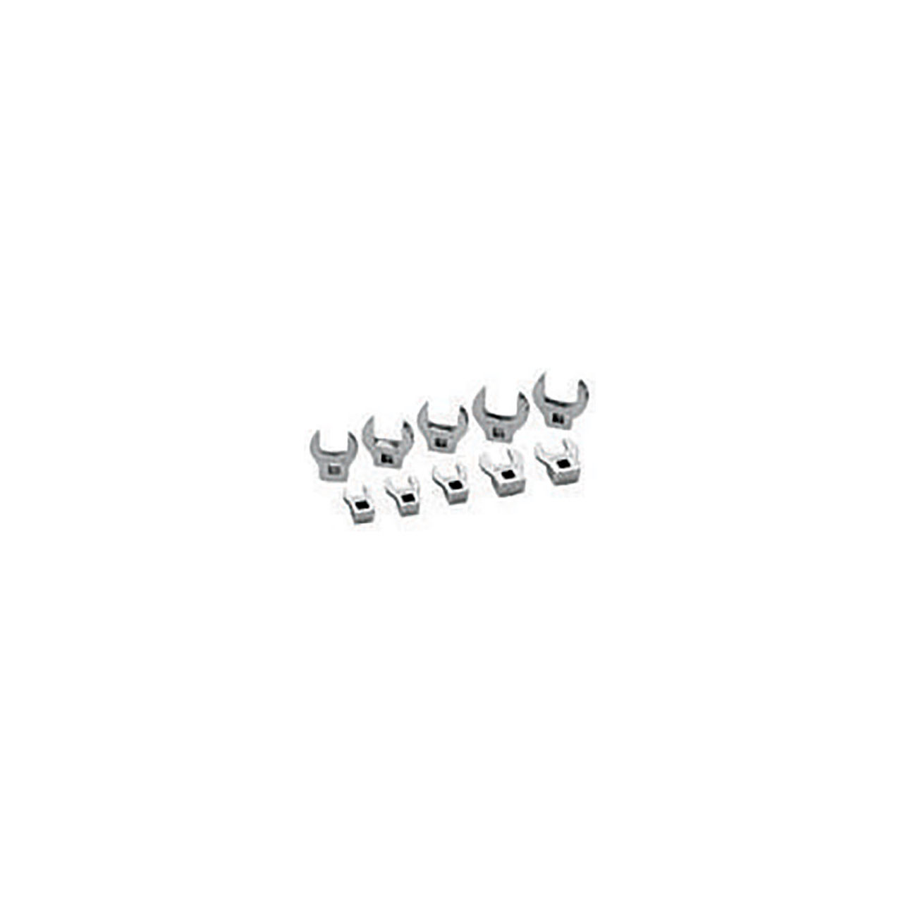 10 Piece 3/8" Drive Crowfoot Wrench Set, Chrome