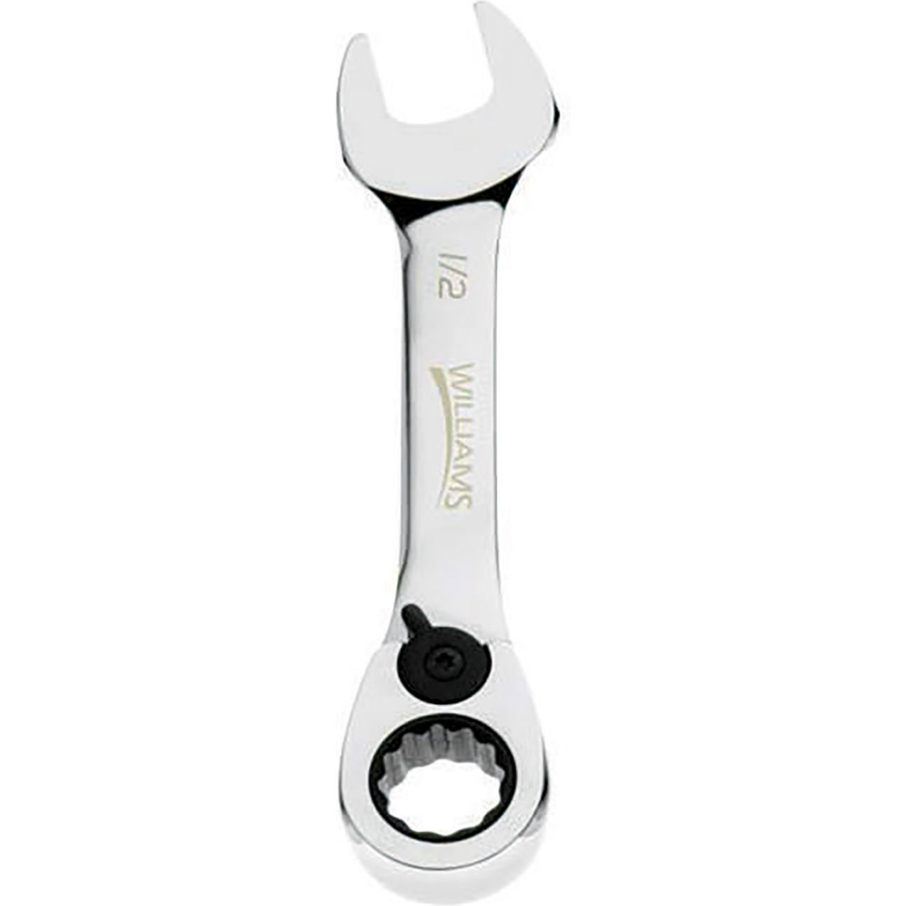 9/16" 12-Point Combination Ratcheting Wrench Stubby Ratcheting, Chrome