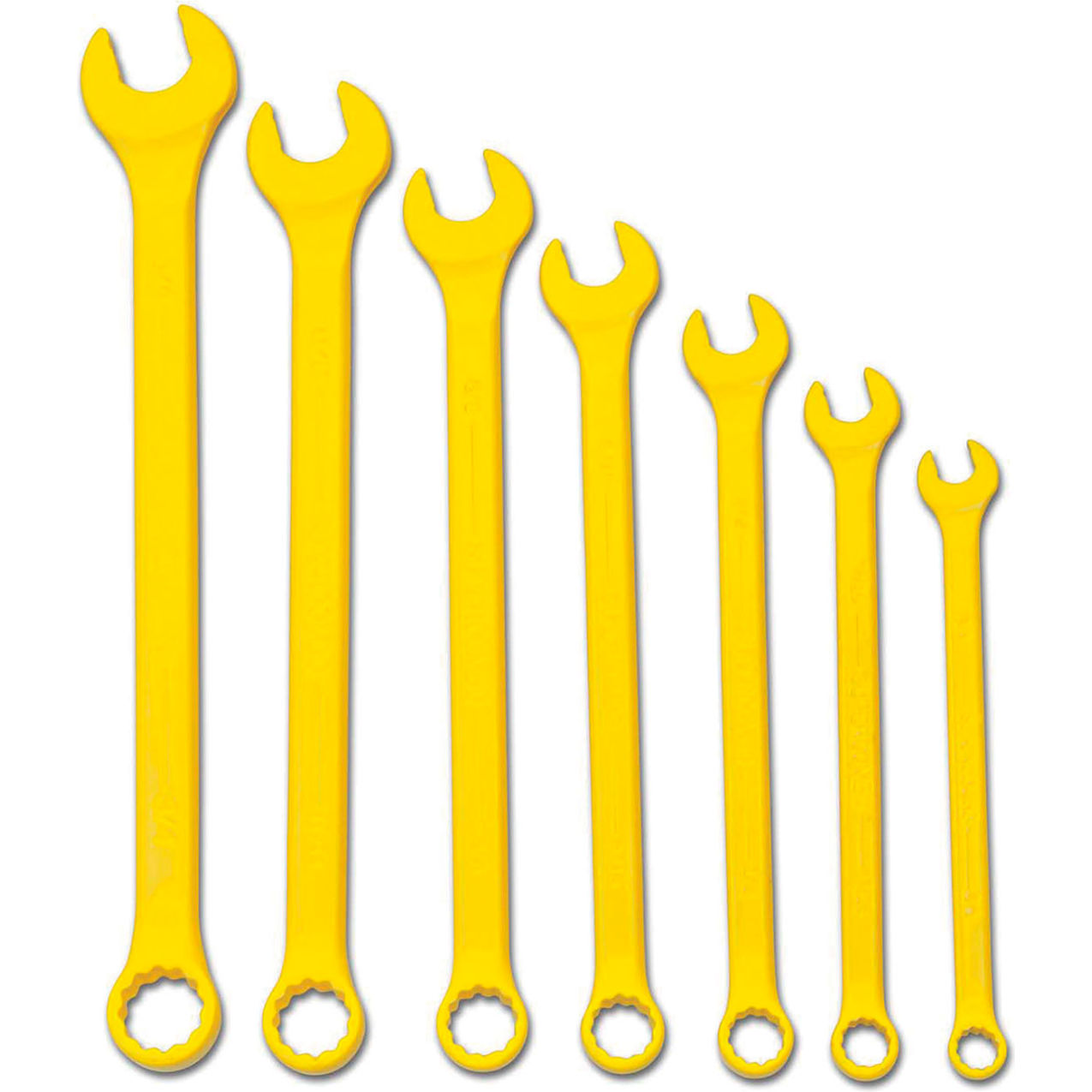 7 Piece '3/8mm to 3/4mm 12-Point SuperCombo Combination Wrench Set, Yellow