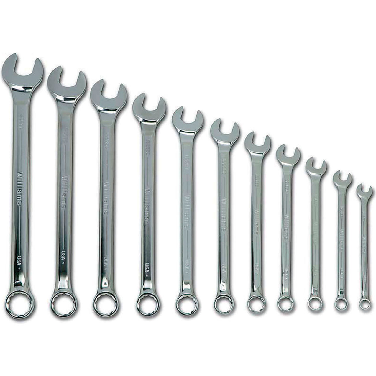32 Piece 1/4" to 2-1/2" 12-Point SuperCombo Combination Wrench Set, Chrome