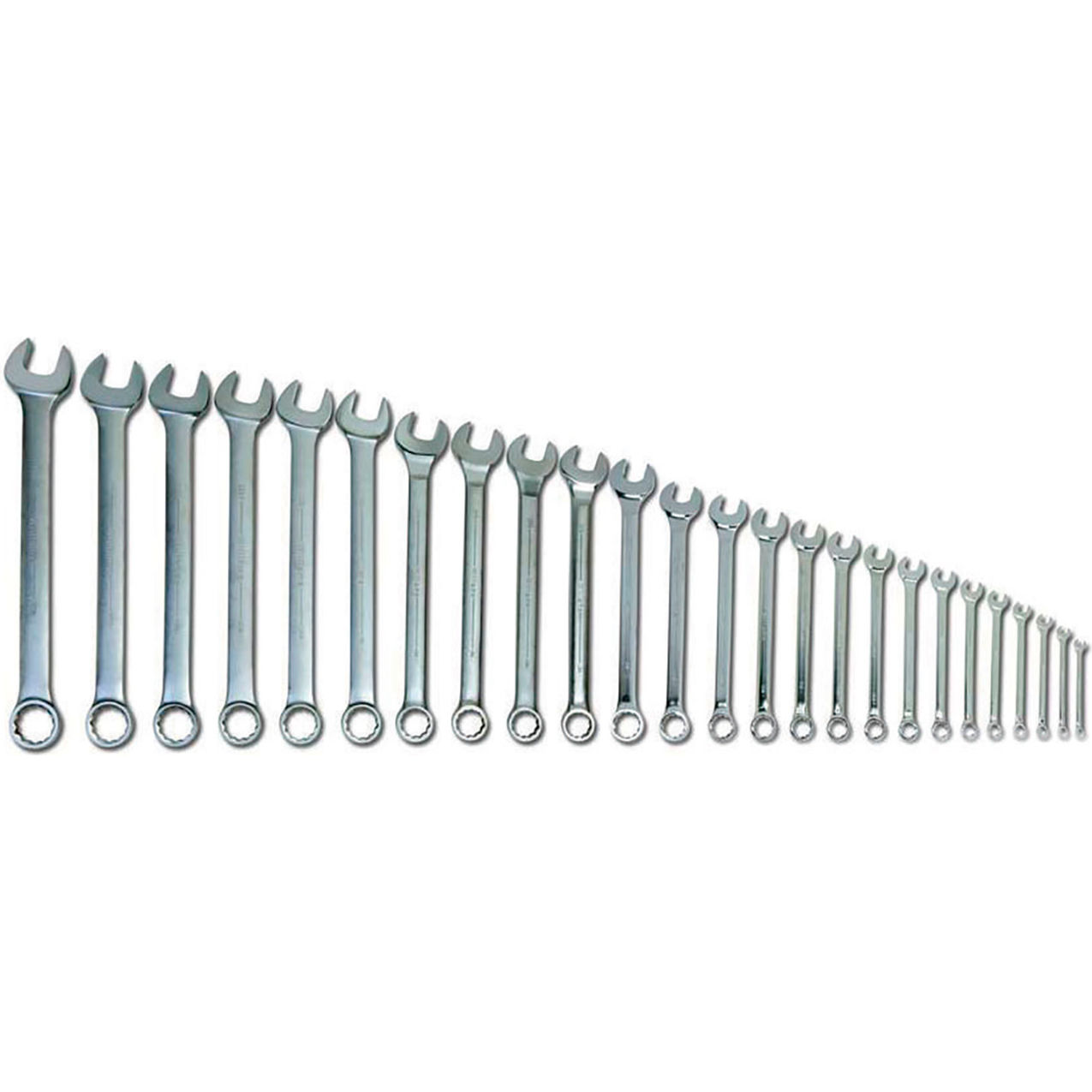 26 Piece 1/4" to 2" 12-Point SuperCombo Combination Wrench Set, Chrome