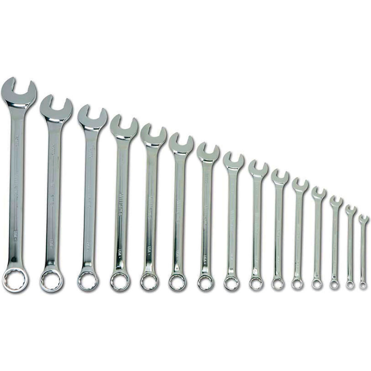 15 Piece 5/16" to 1-1/4" 12-Point SuperCombo Combination Wrench Set, Chrome