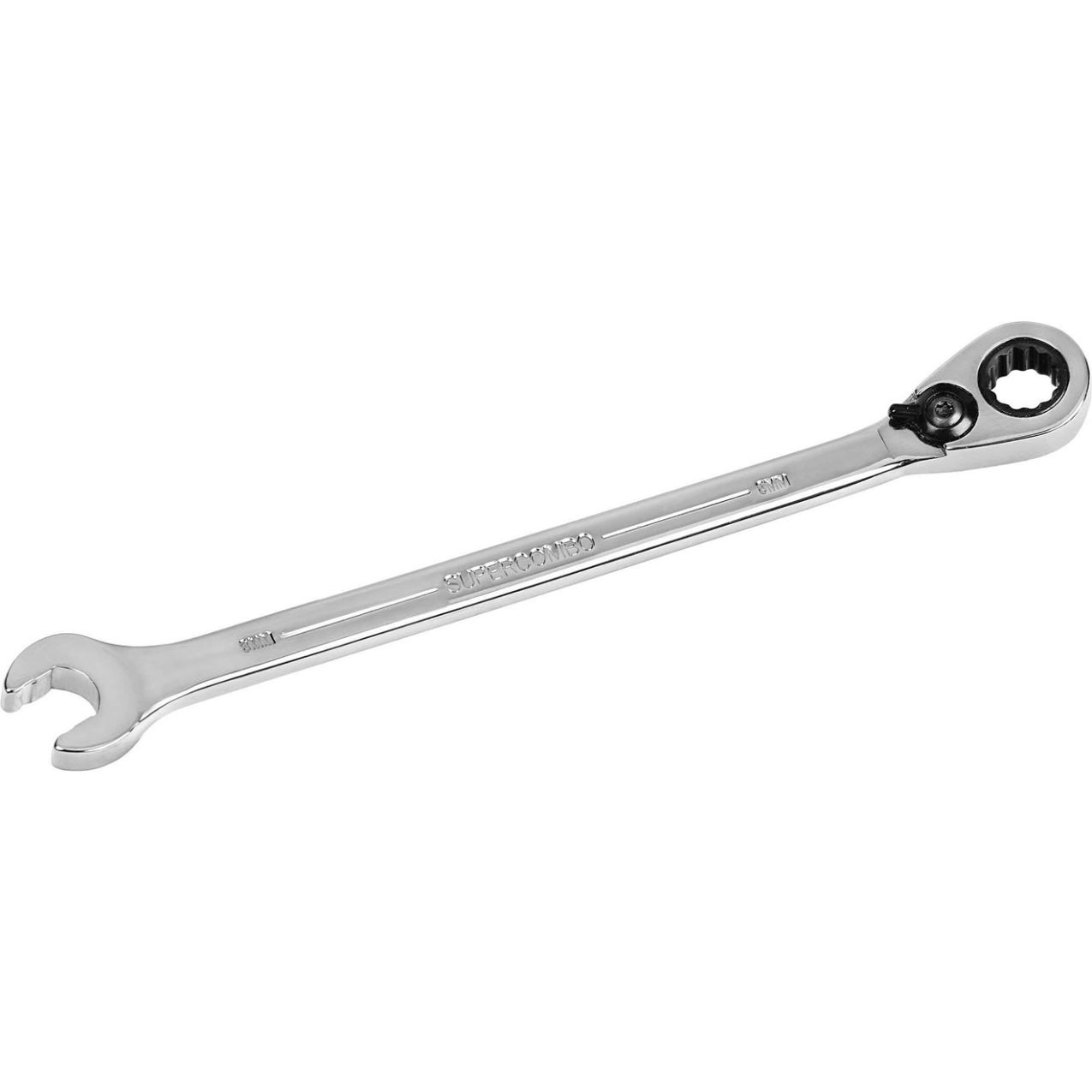1/2" 12-Point Reversible Combination Ratcheting Wrench, Chrome