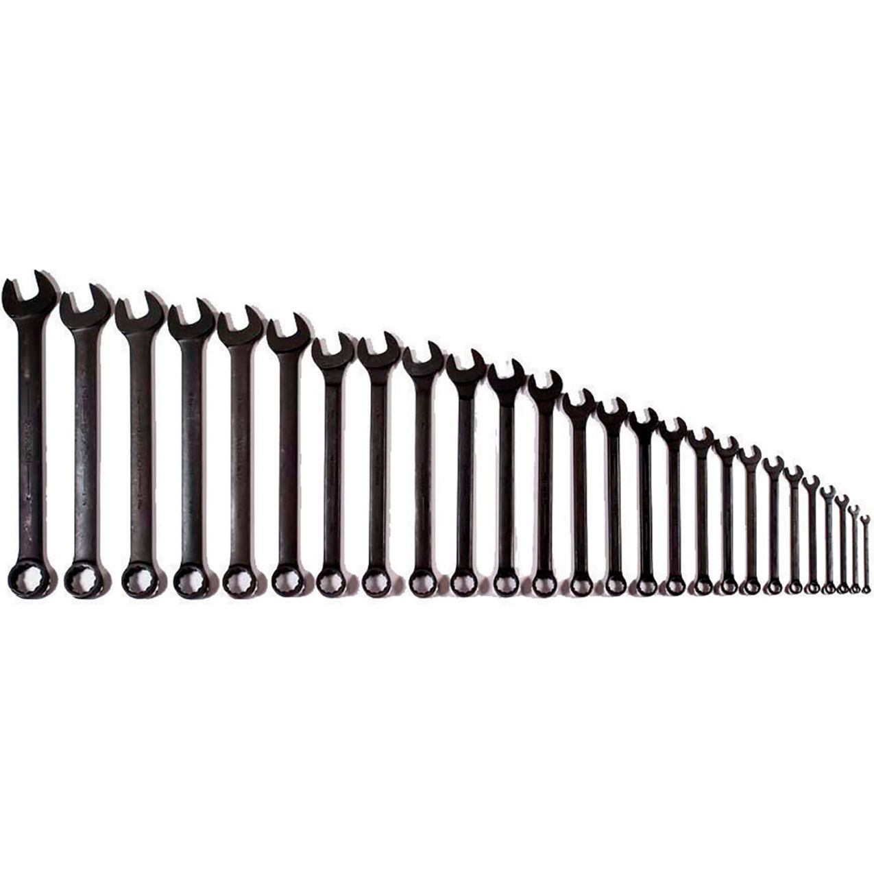 26 Piece 5/16" to 2" 12-Point Combination Wrench Set, Black