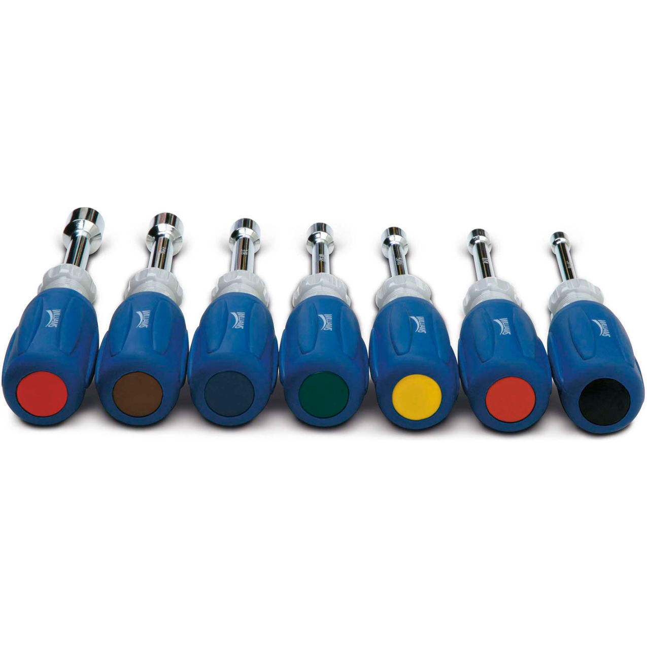 3/16" to 1/2" Hollow Shaft Cushion Grip Nutdriver Set, 7 Piece
