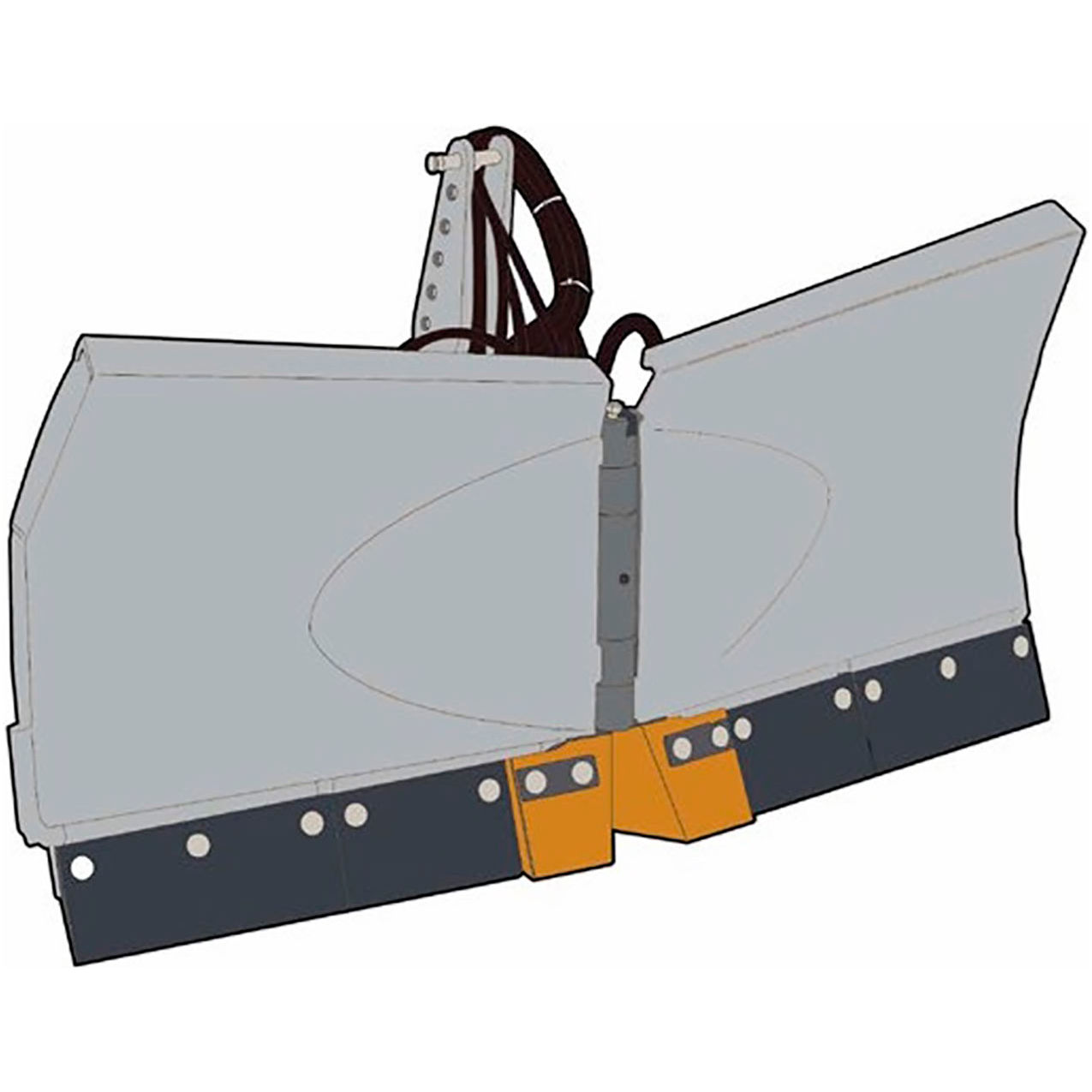 61" Folding V-Plow Universal Fit, 3-Point Hitch For C75/S75, Orange