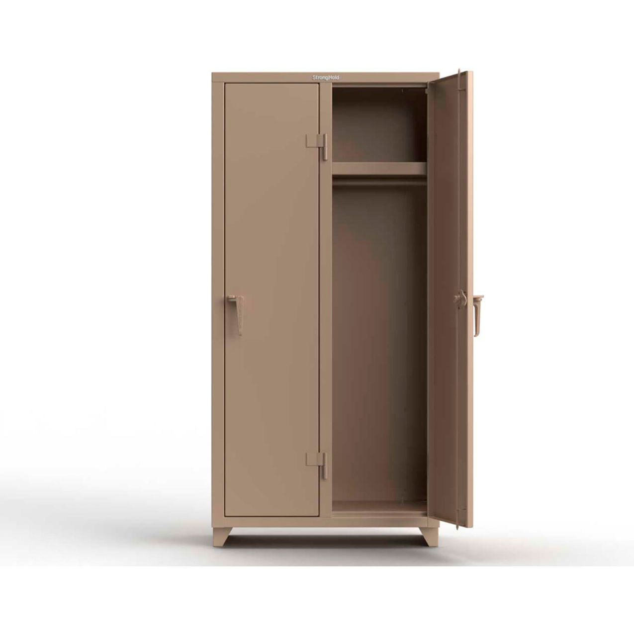 Strong Hold 1-Tier 2 Door Extra Heavy Duty Locker, 36"W x 18"D x 75"H, Beige, Assembled