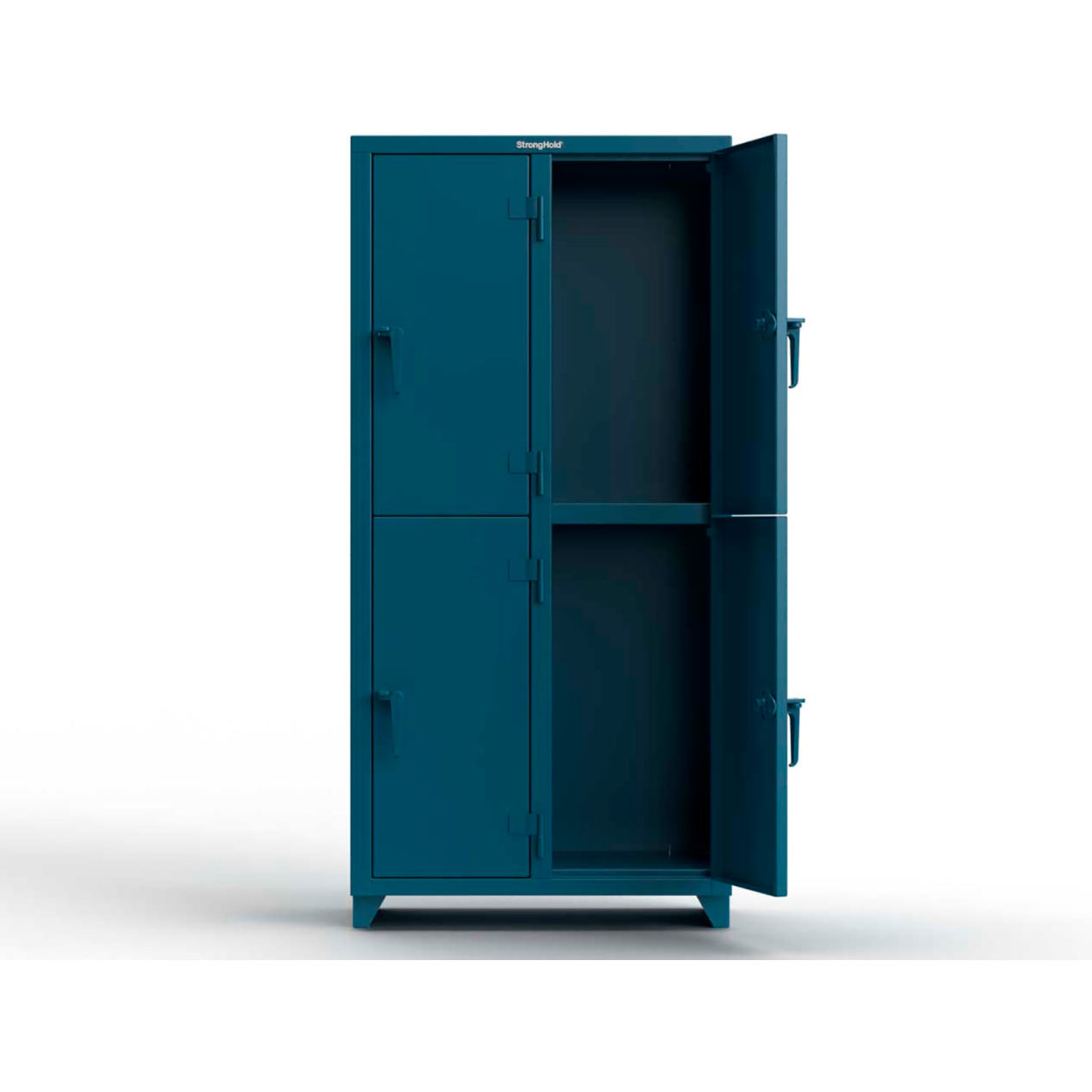 Strong Hold - 2-Tier - 36"W x 18"D x 75"H - Blue - Assembled