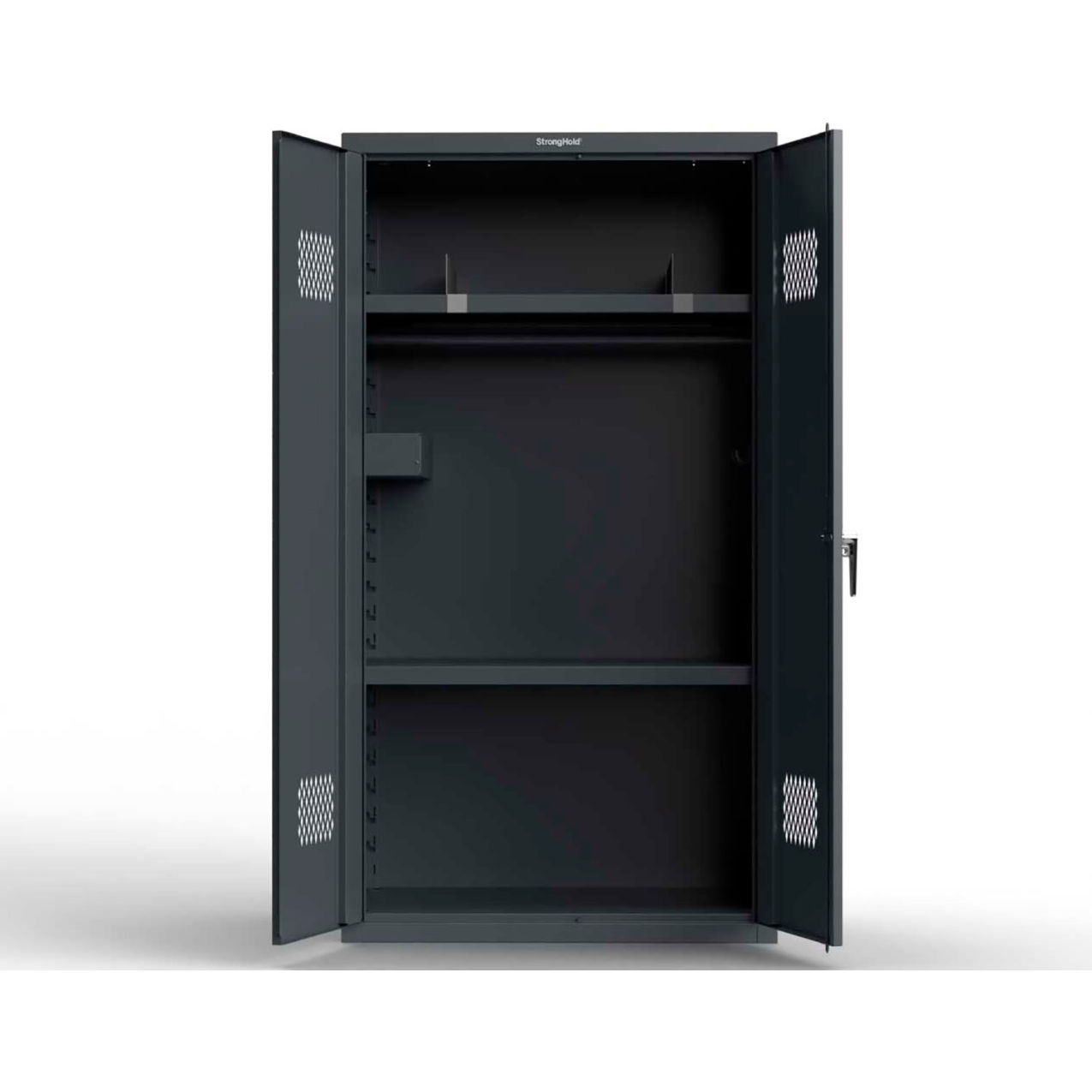 Heavy Duty TA-50 Communications Locker, 42"W x 24"D x 78"H, Black, All Welded