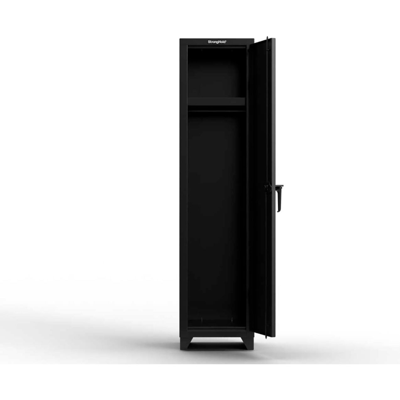Strong Hold 1-Tier 1 Door Extra Heavy Duty Locker, 18"W x 18"D x 75"H, Black, Assembled