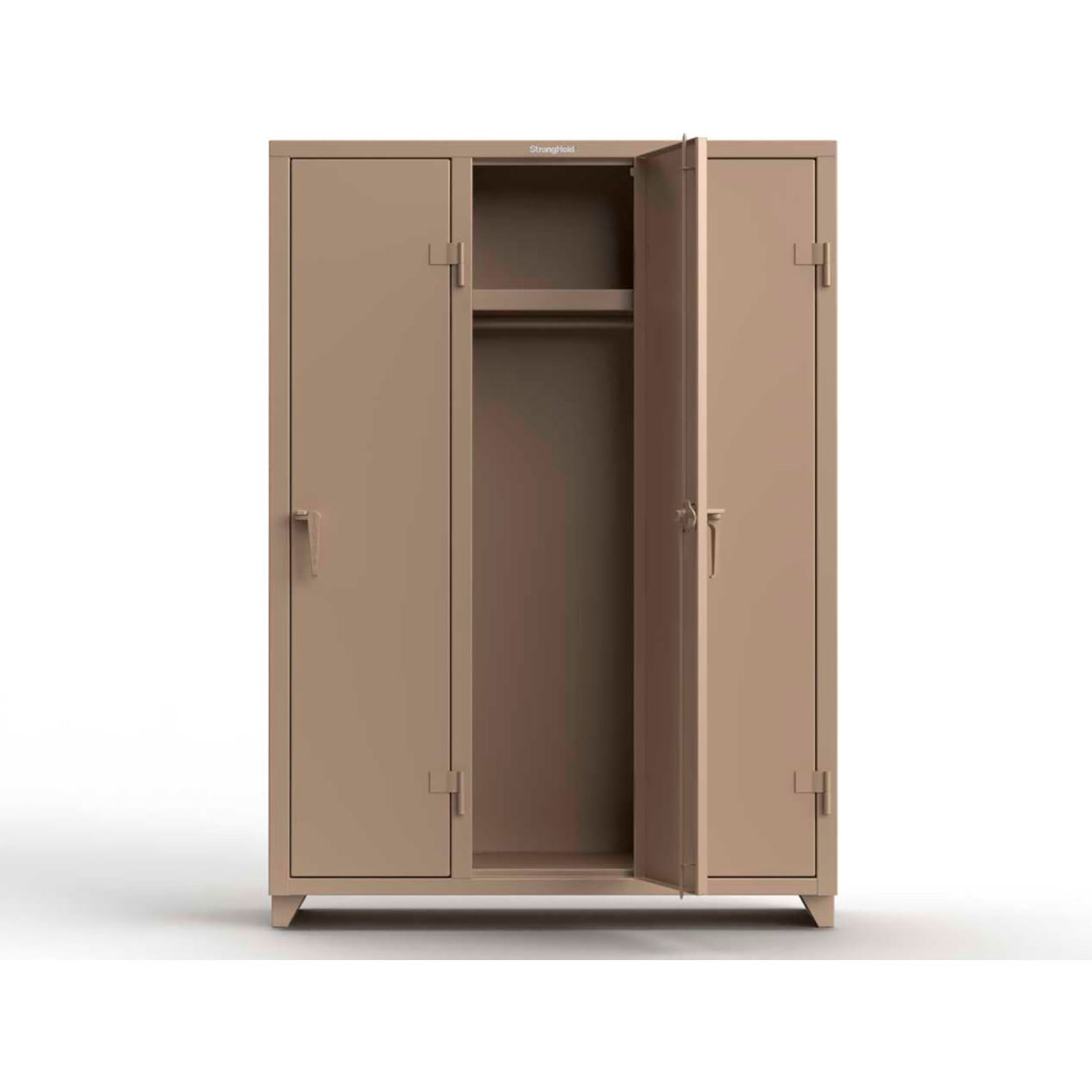 Strong Hold 1-Tier 3 Door Extra Heavy Duty Locker, 54"W x 18"D x 75"H, Beige, Assembled