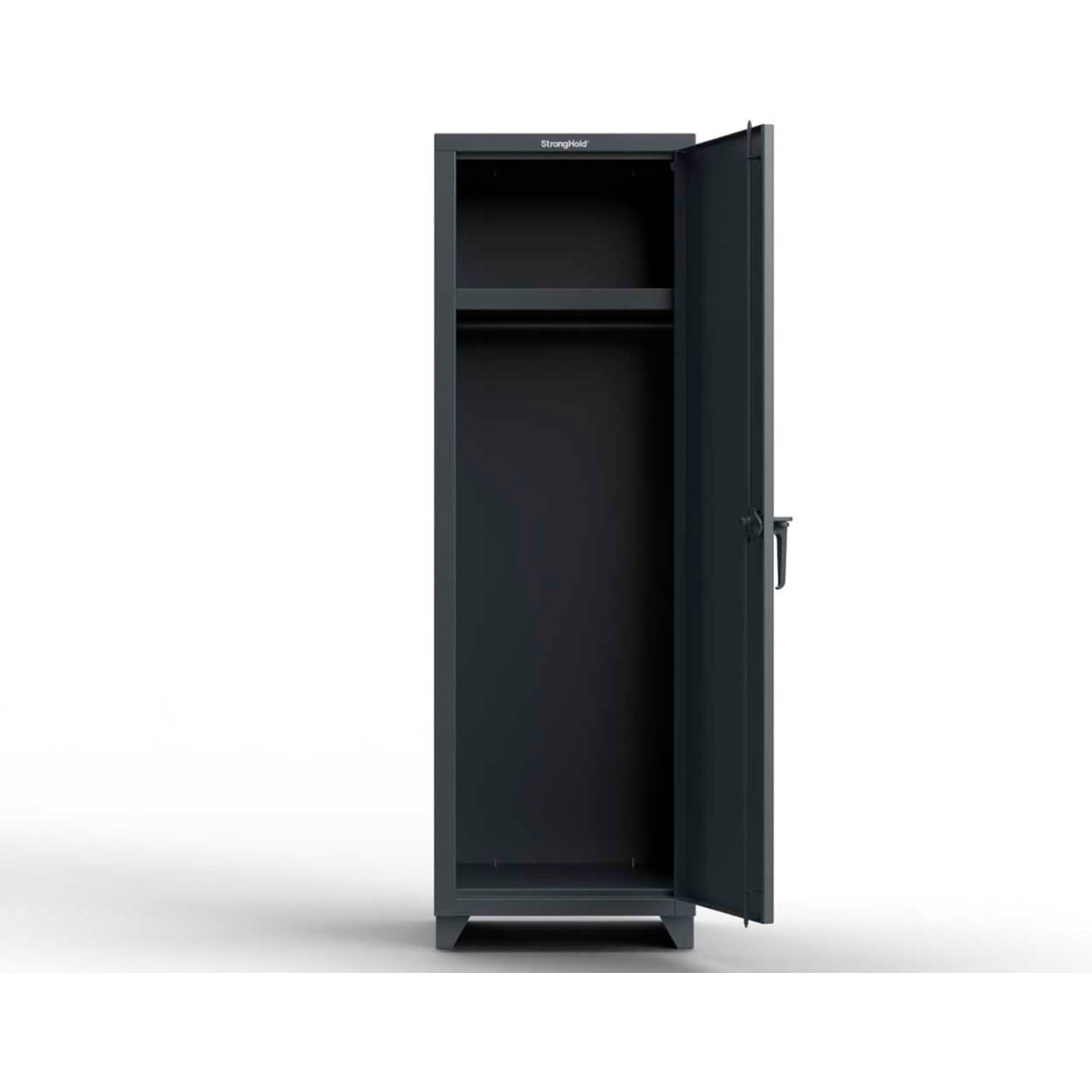 1-Tier 1 Door Extra Heavy Duty Locker, 24"W x 24"D x 75"H, Dark Gray, Assembled