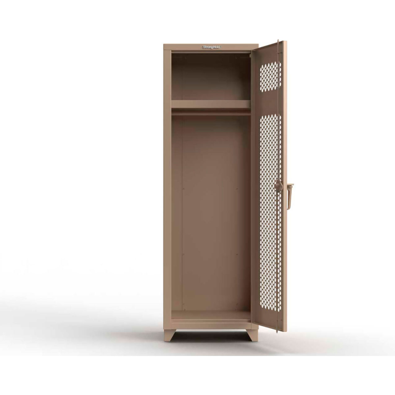 1-Tier 1 Door Extra HD Ventilated Locker, 24"W x 24"D x 75"H, Beige, Assembled
