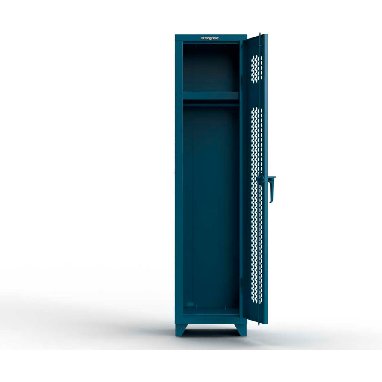 1-Tier 1 Door Extra HD Ventilated Locker, 18"W x 18"D x 75"H, Blue, Assembled
