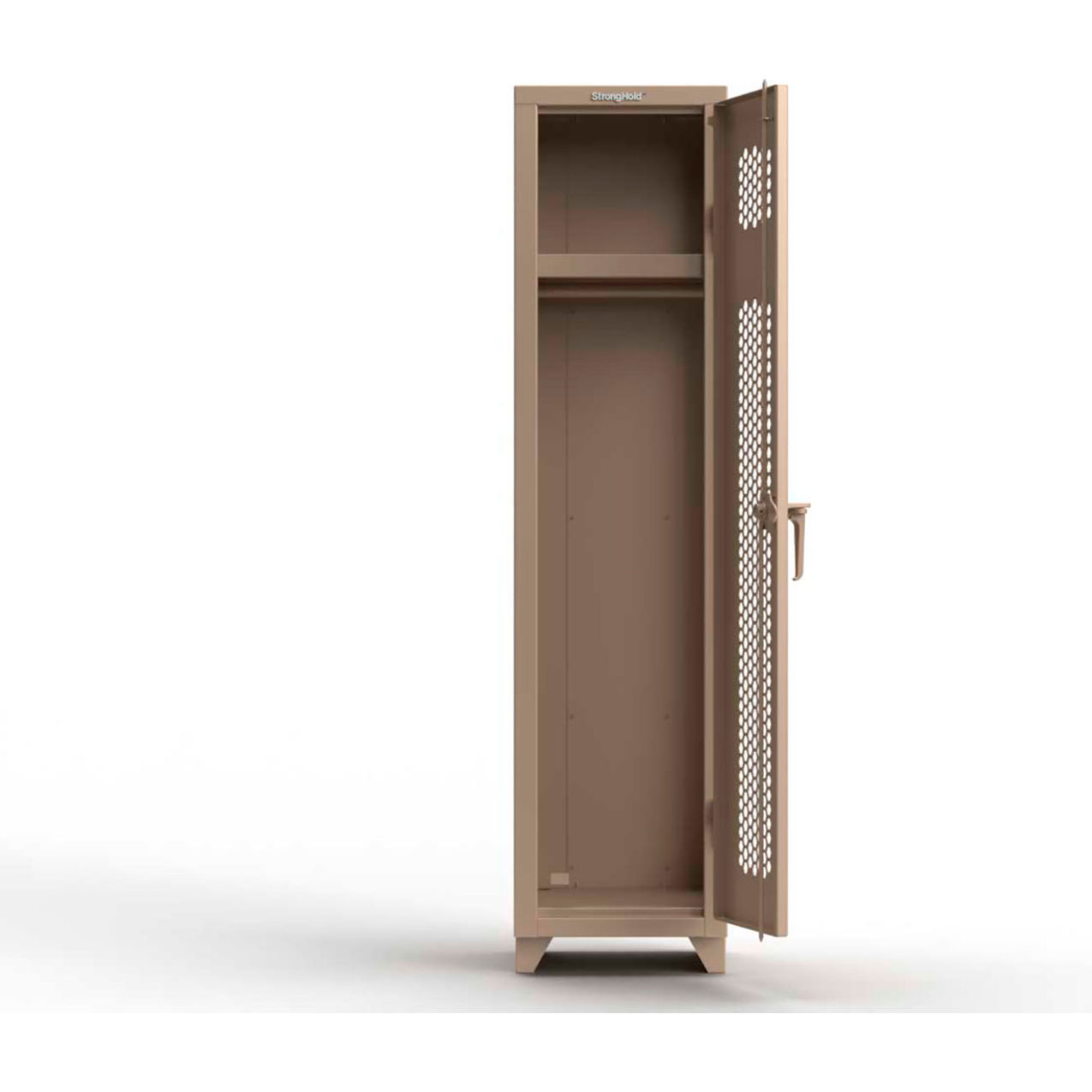 1-Tier 1 Door Extra HD Ventilated Locker, 18"W x 18"D x 75"H, Beige, Assembled