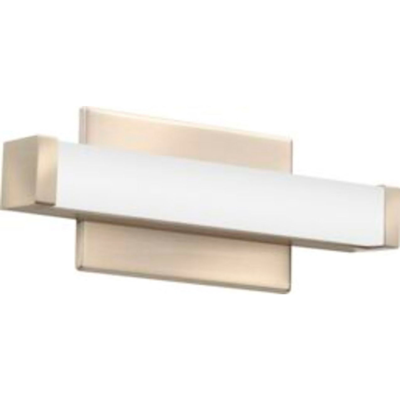 LED Contemporary Vanity Light, 9.53W, 12-9/16"L, Brushed Nickel