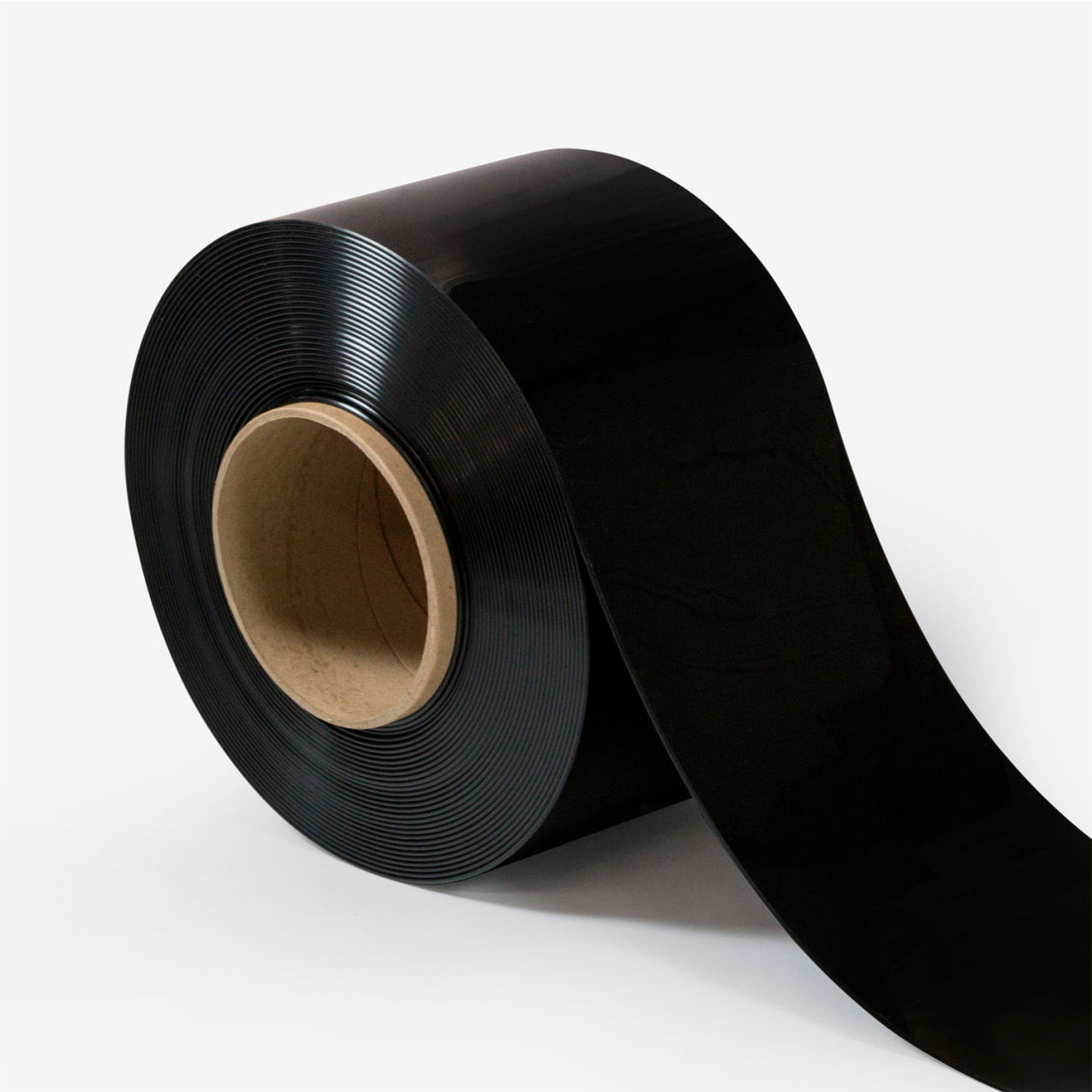 Clear-Flex II Vinyl Bulk Roll, Smooth, .08" Thick, 8"W x 75'H, Black/Opaque