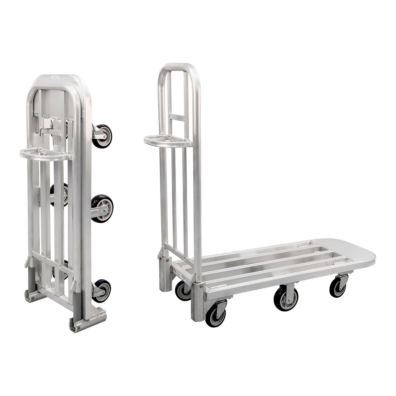 Folding Aluminum Stocking Utility Cart, 57"L x 20"W, 1200 lb. Capacity