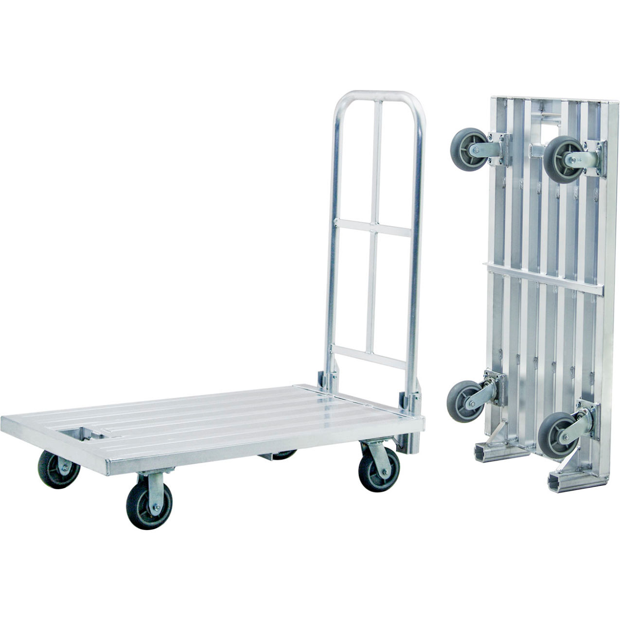 Folding Aluminum Platform Truck, 48"L x 26-1/4"W, 800 lb. Capacity