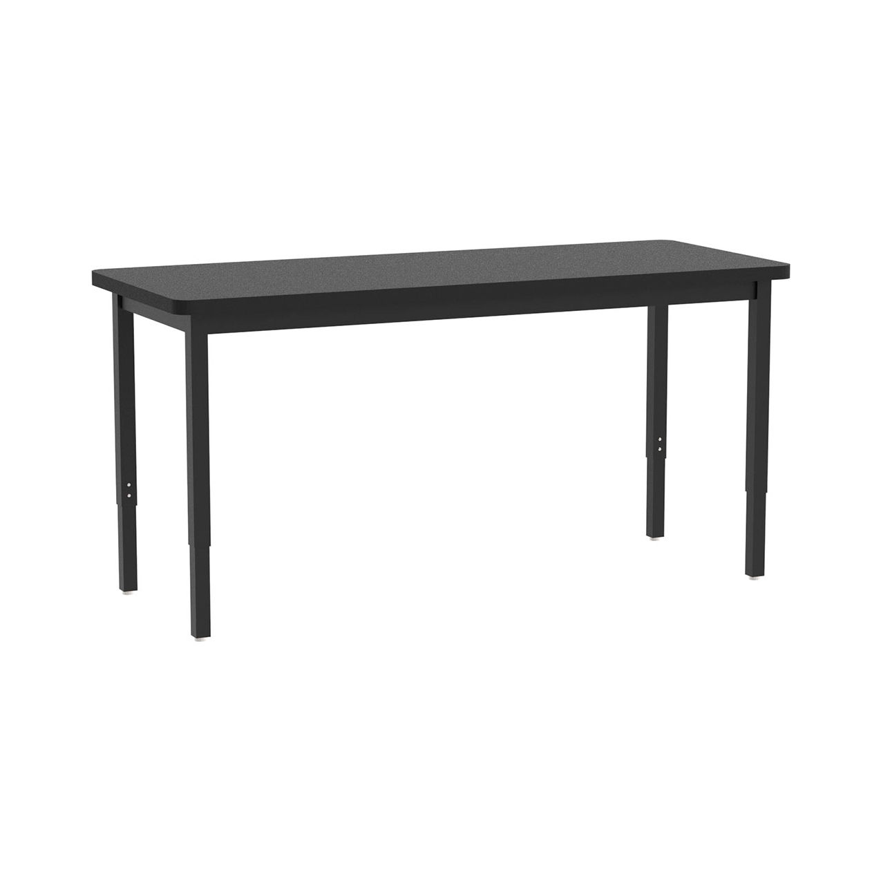 LOBO Multi-Purpose Table, Laminate Top, 60"L x 24"W x 23-1/2" to 37-1/2"H, Black