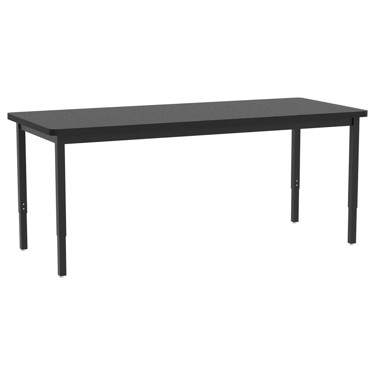 LOBO Multi-Purpose Table, Laminate Top, 72"L x 30"W x 23-1/2" to 37-1/2"H, Black