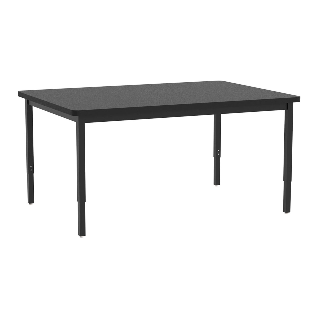 LOBO Multi-Purpose Table, Laminate Top, 60"L x 42"W x 23-1/2" to 37-1/2"H, Black