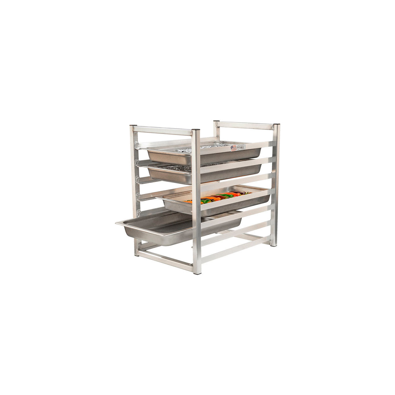Aluminum Insert Rack, 7 Pan Capacity, 15-7/8"W x 22"D x 23-1/4"H