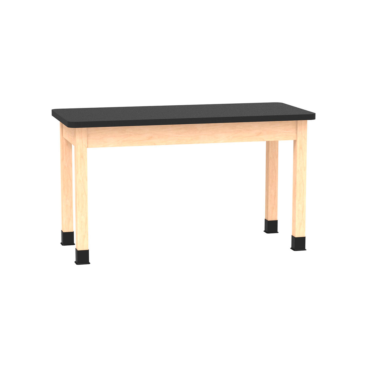Science Lab Table with Laminate Top, 54"L x 24"W x 30"H, Maple