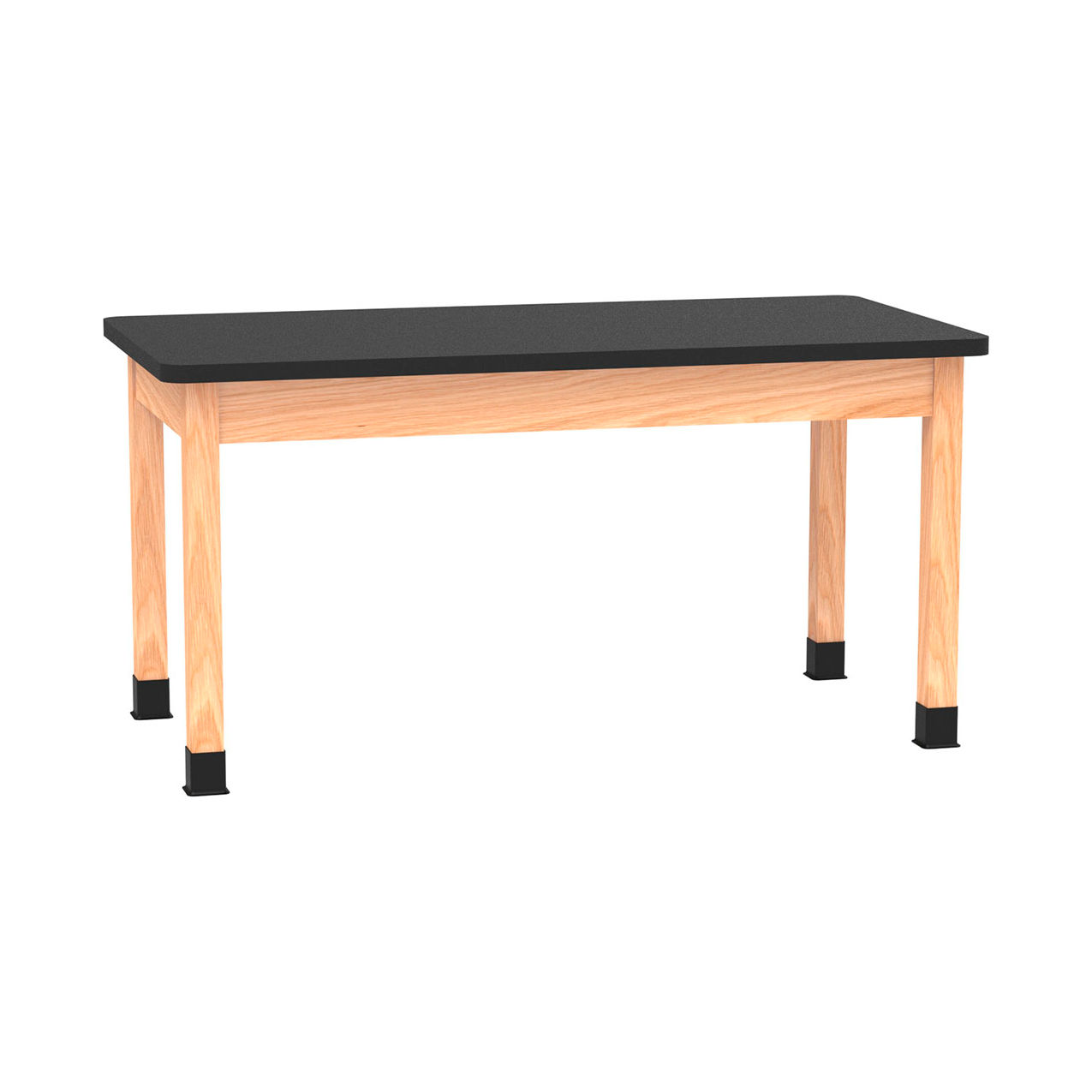 PerpetuLab Table with Laminate Top, 60"L x 30"W x 30"H, Red Oak