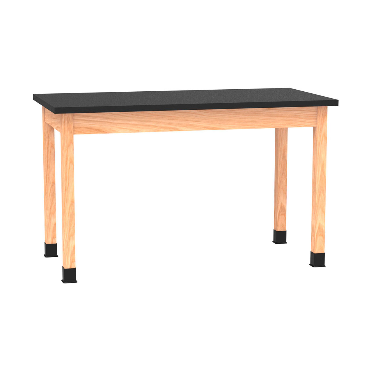 Science Lab Table with ChemGuard Top, 60"L x 30"W x 36"H, Red Oak