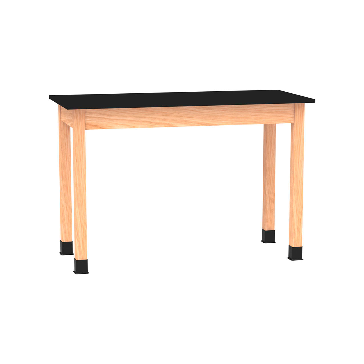 Science Lab Table with Phenolic Top, 54"L x 24"W x 36"H, Red Oak