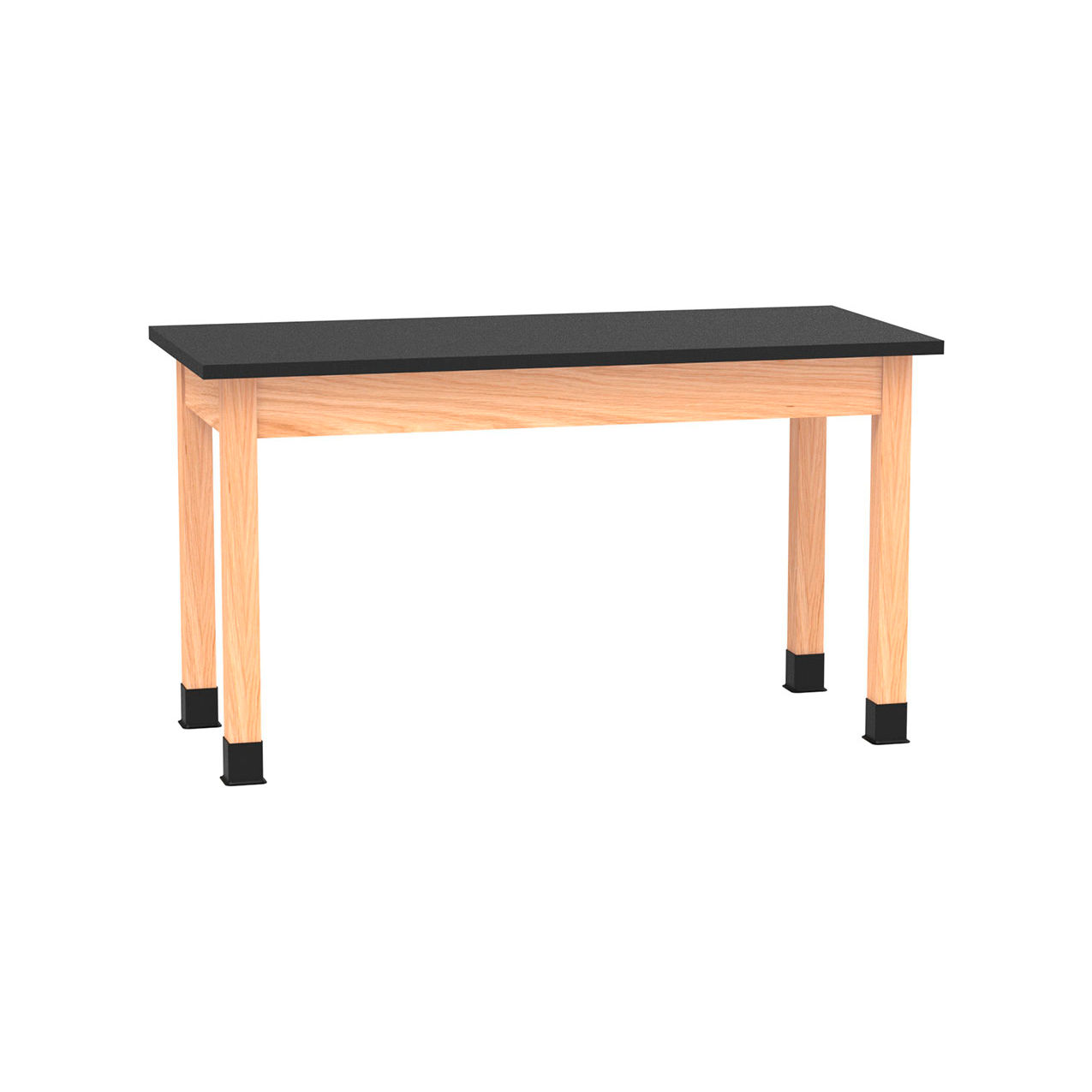 PerpetuLab Science Lab Table with Epoxy Top, 54"L x 24"W x 30"H, Red Oak