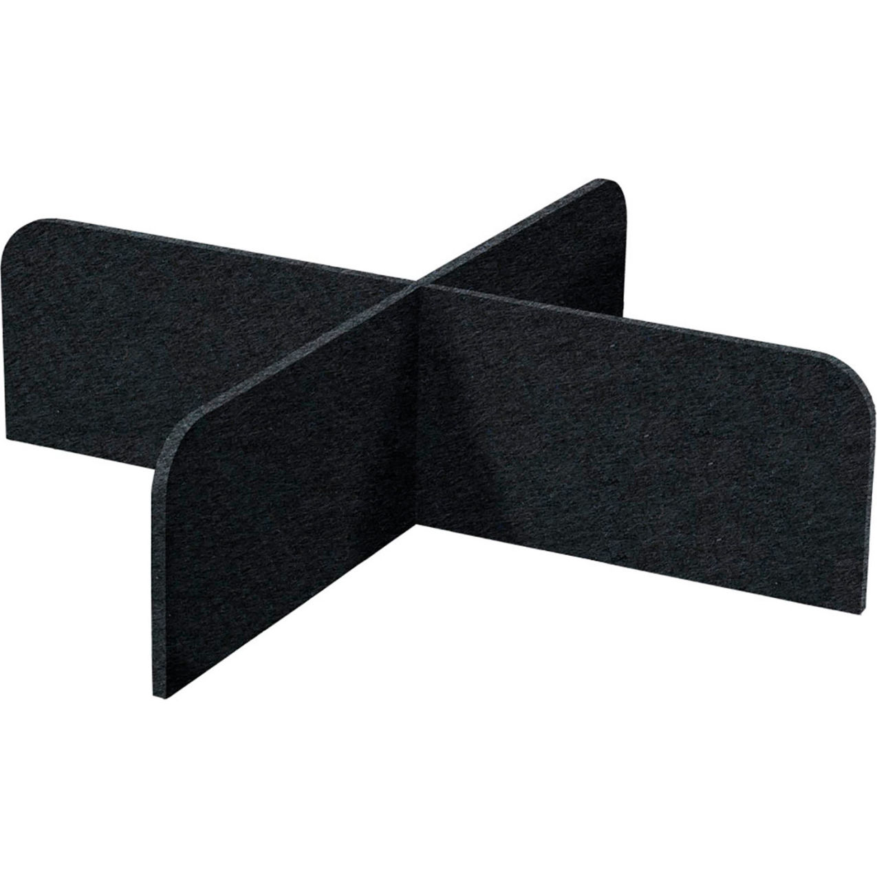 SoundSorb X-Fit Acoustical Desktop Privacy Panel, 1' x 4', Black