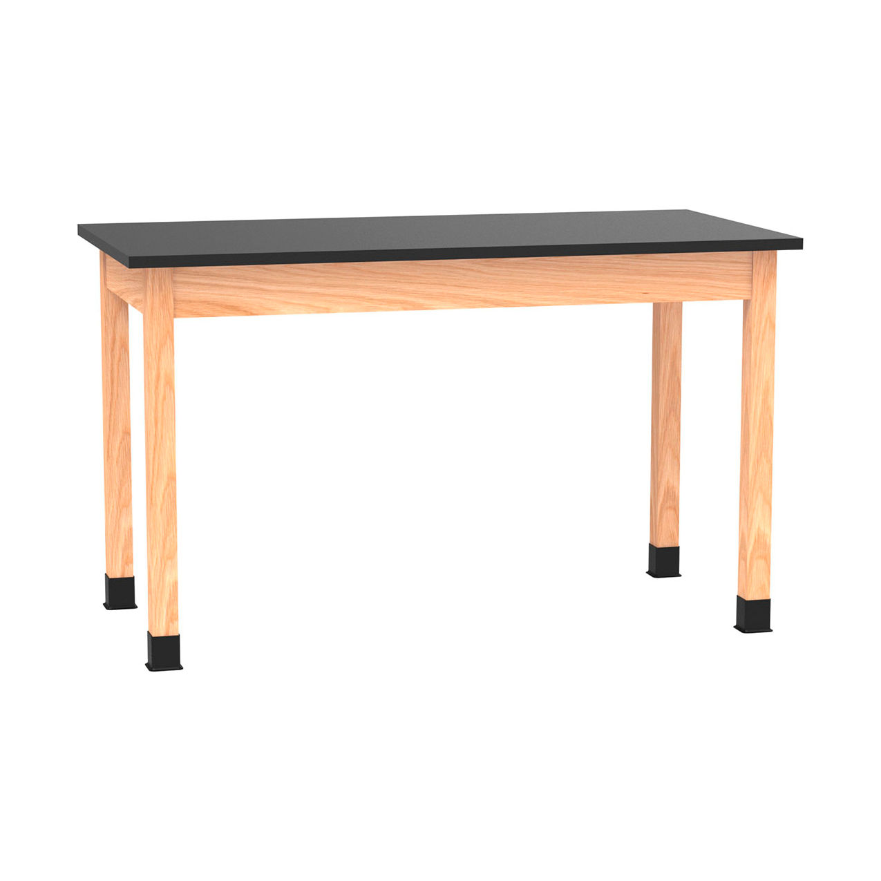 PerpetuLab Science Lab Table with Epoxy Top, 60"L x 30"W x 36"H, Red Oak