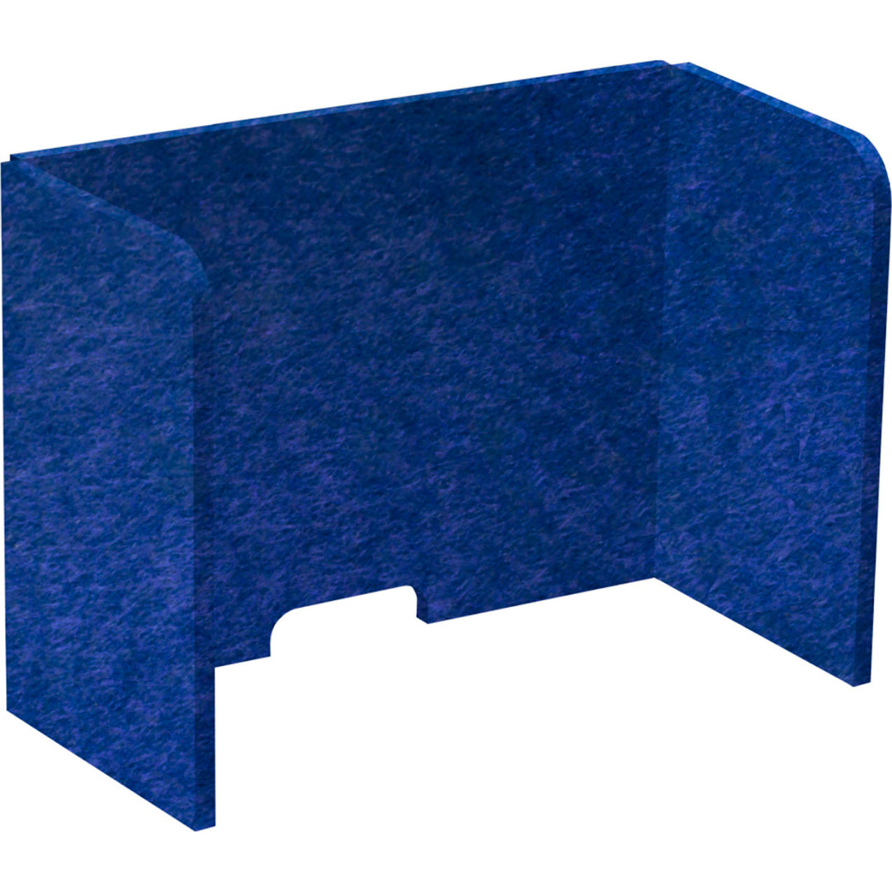 Tri-Fold Acoustical Desktop Privacy Panel, 1'6" x 2', Blue