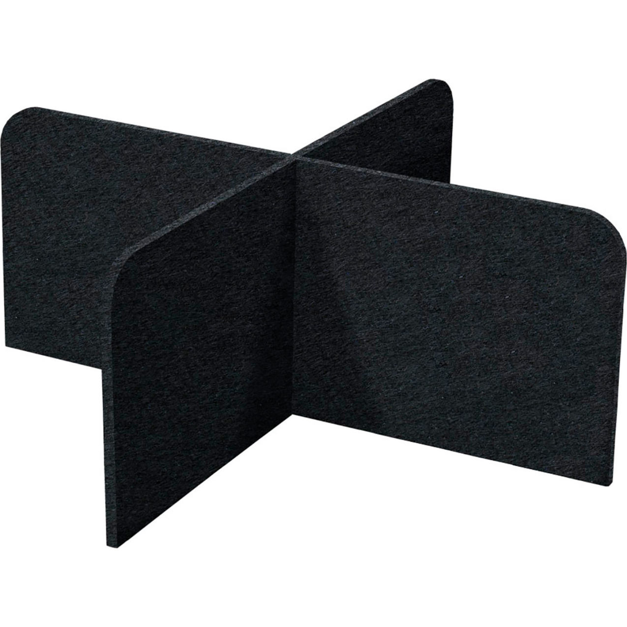 SoundSorb X-Fit Acoustical Desktop Privacy Panel, 2' x 4', Black
