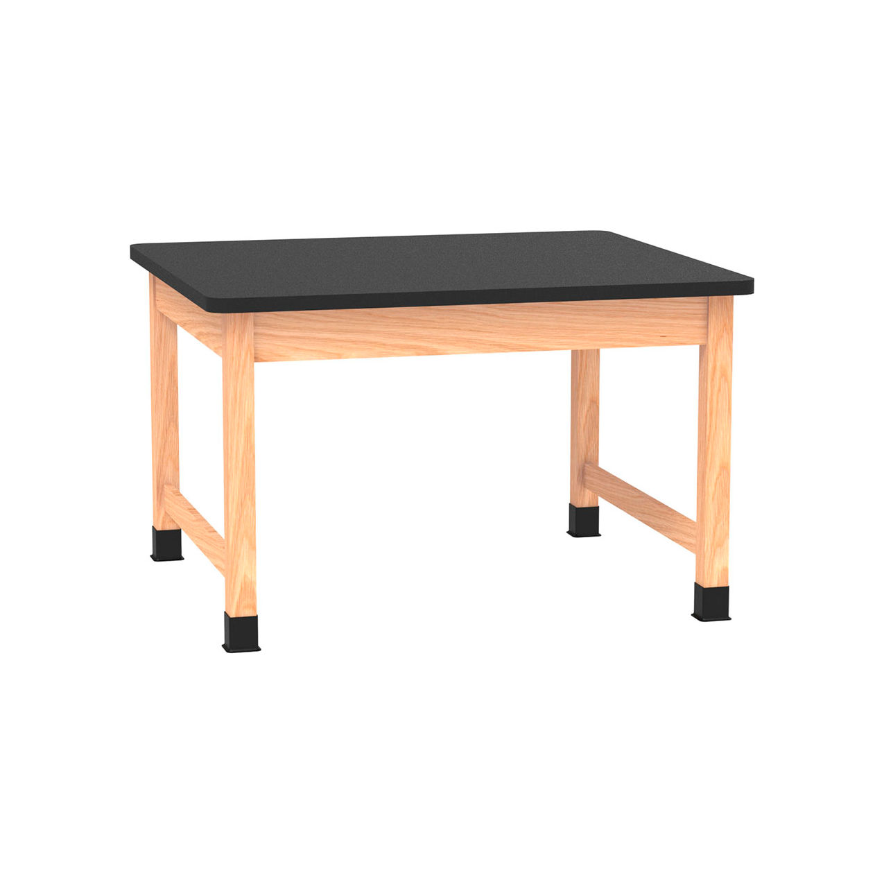 PerpetuLab Table with Laminate Top, 48"L x 42"W x 30"H, Red Oak