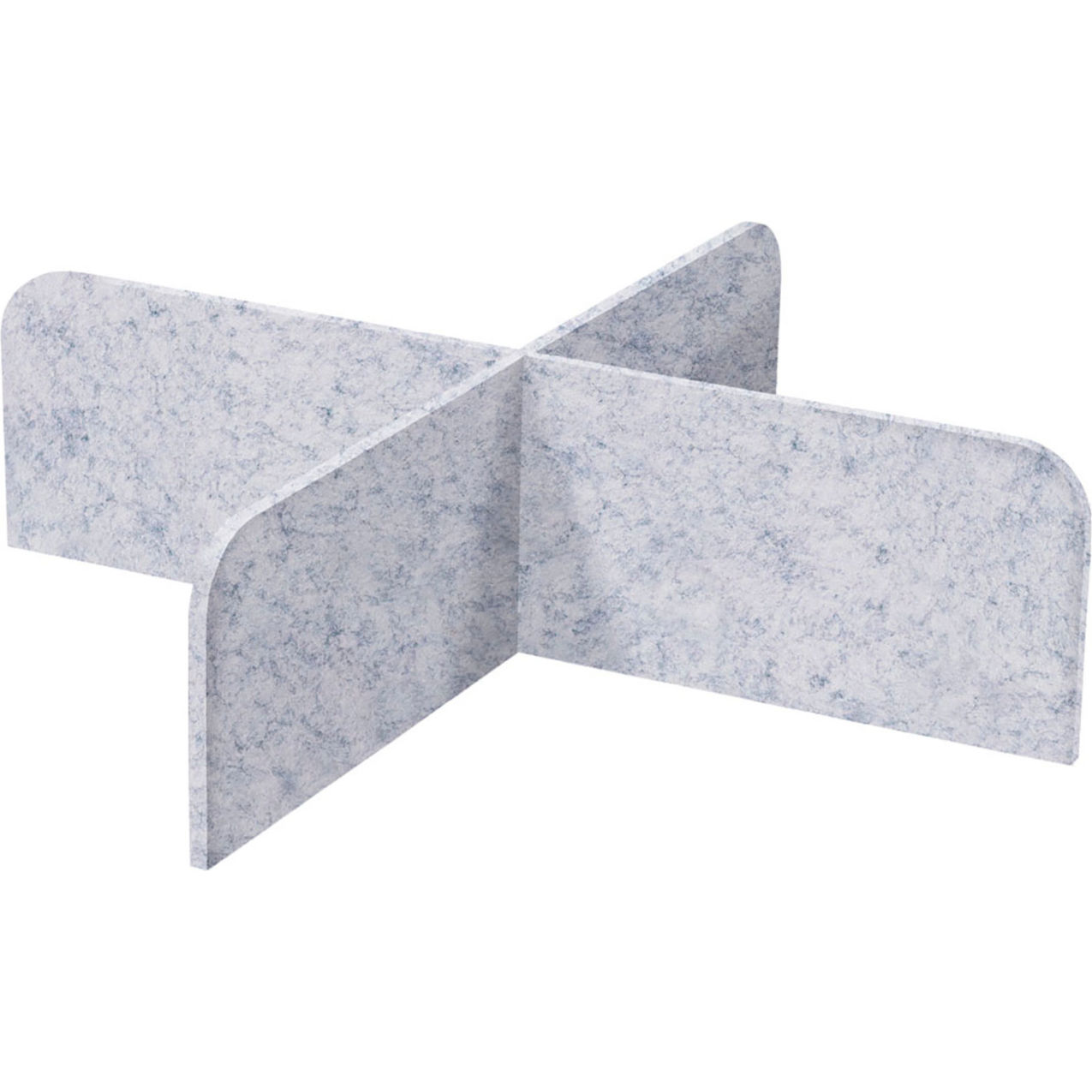 SoundSorb X-Fit Acoustical Desktop Privacy Panel, 1' x 4', Marble Gray